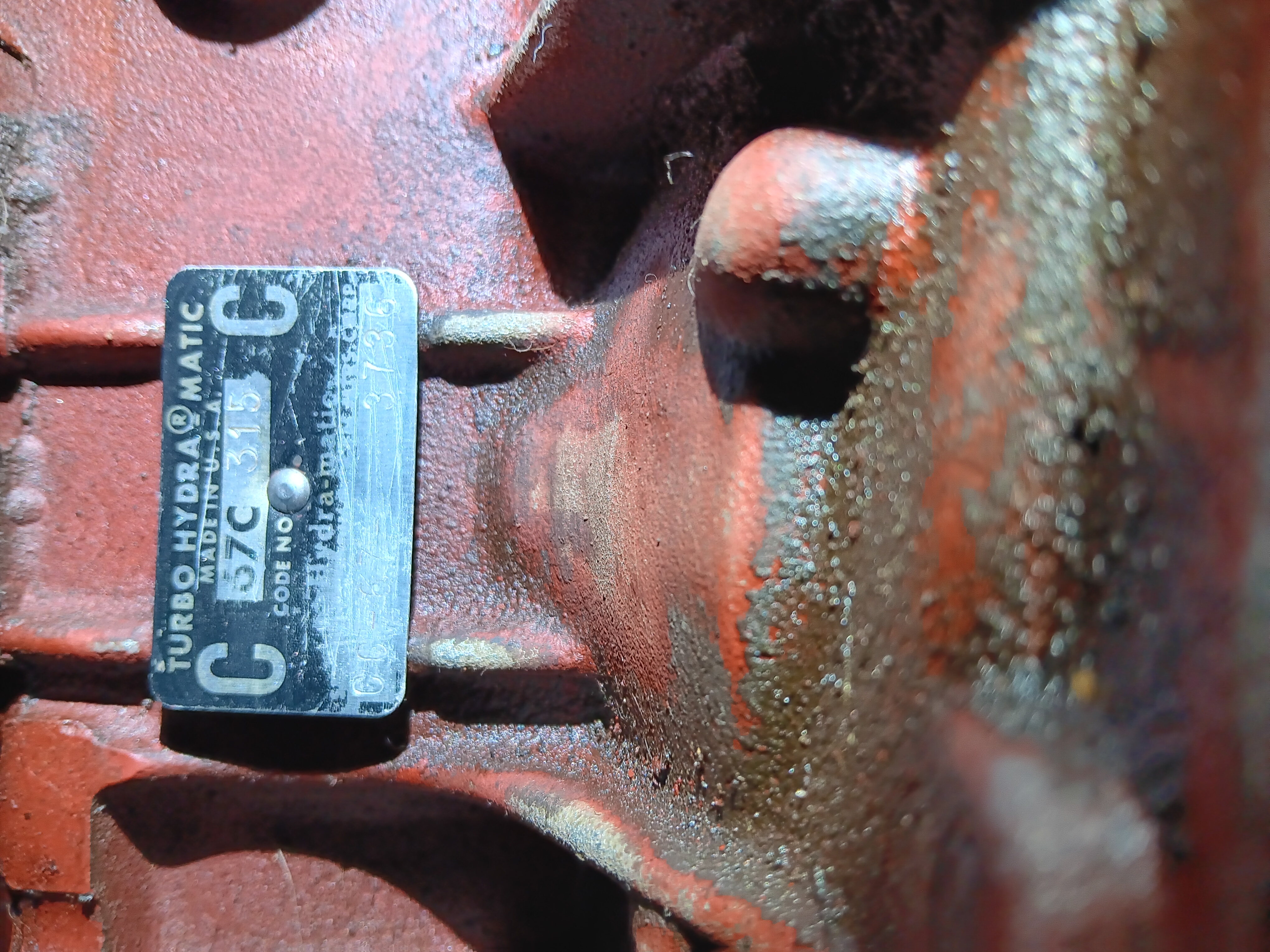 Turbo 400 transmission tag